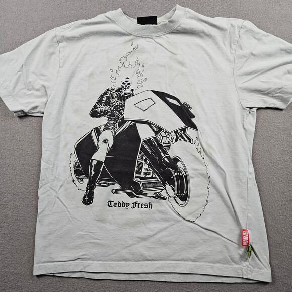 Marvel Teddy Fresh Shirt Ghost Rider Adult Small UV Color Change Rare - Picture 1 of 10